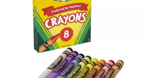 Crayola Pastelli Classici 8 Colori | Confezione Da 9, Doppio Involucro, Colori Vivaci, Materiale Scolastico